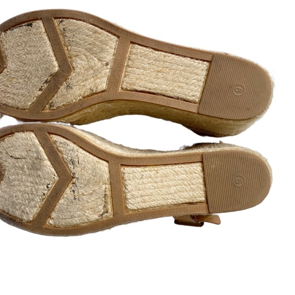 Marc Fisher Adria Denim Espadrilles Blue Tan Size 9 M - Picture 7 of 9